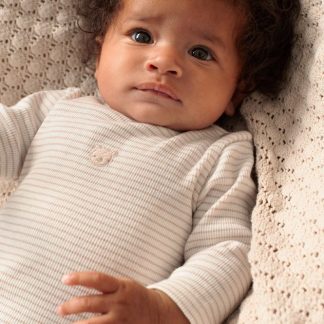 Camiseta m/l rayas de canalé - Honey Bear FEETJE